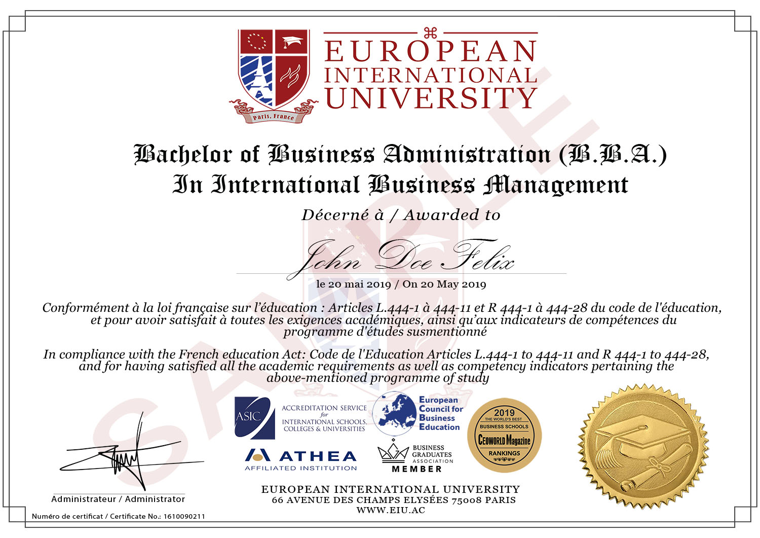 Bachelor Of Business Administration In International Business Management European International University Study Anytime Anywhere